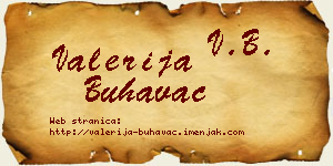 Valerija Buhavac vizit kartica